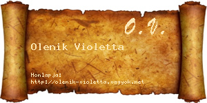 Olenik Violetta névjegykártya
